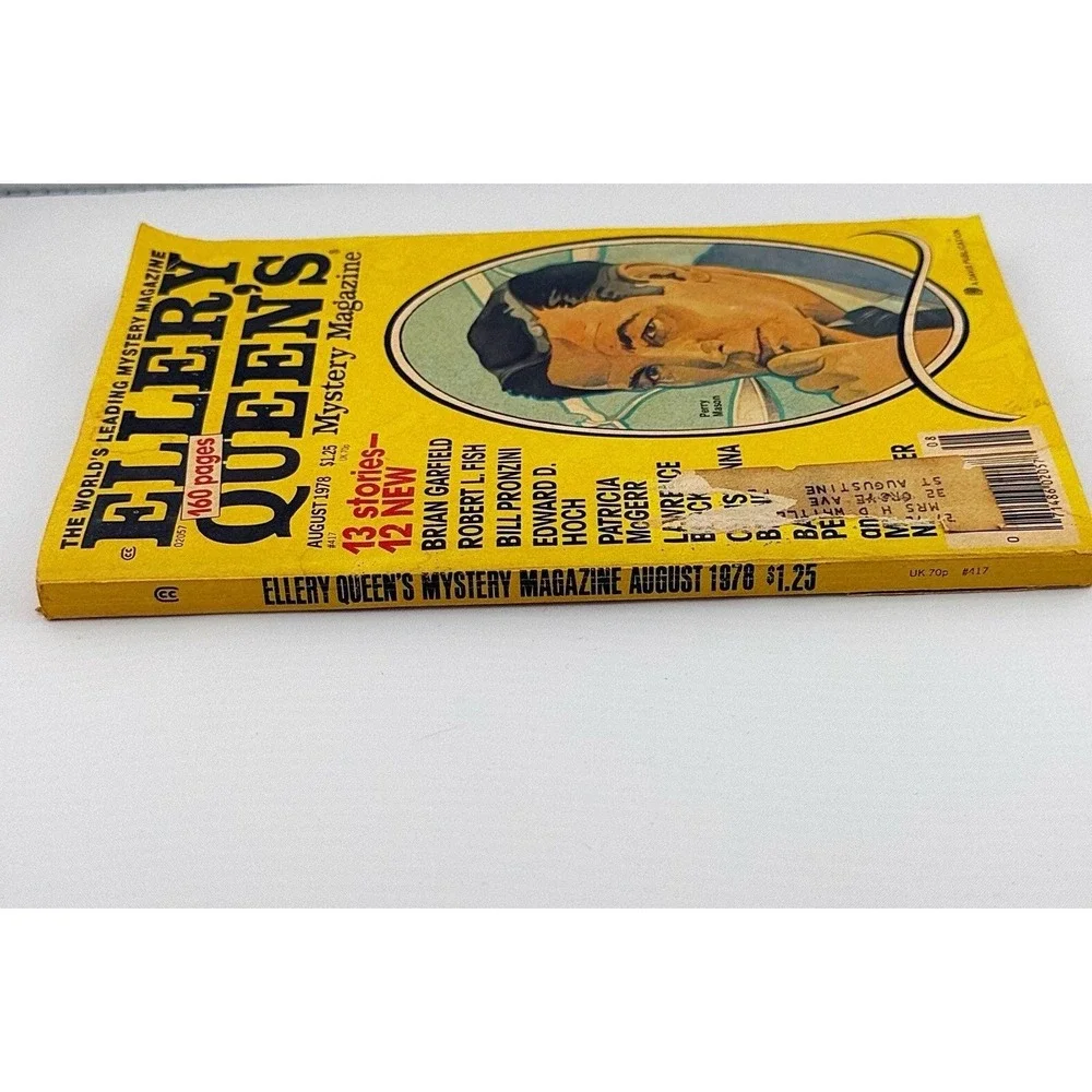 Ellery Queen's Mystery Magazine August 1978 Issue #417, 160 Pages
